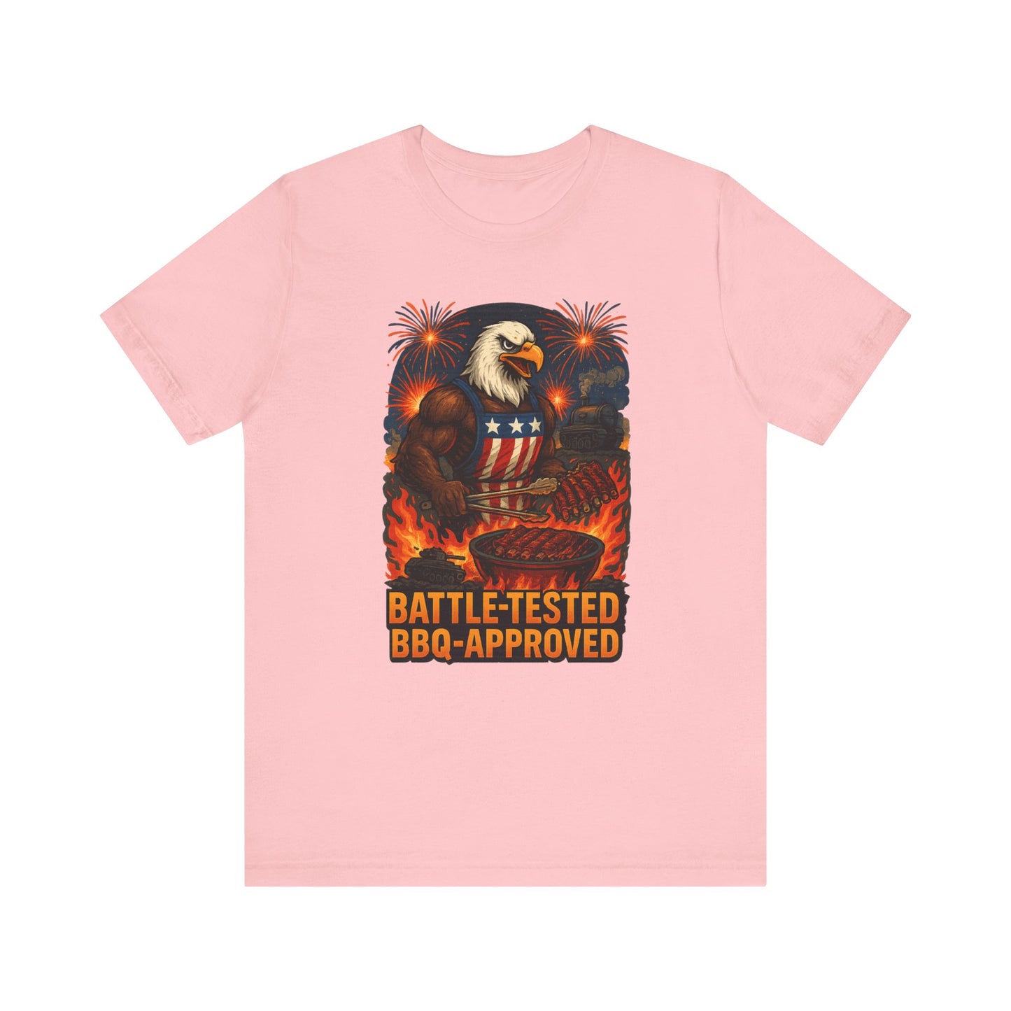 Patriotic BBQ Eagle Tee - Perfect for Independence Day, BBQs, and Casual Outings, Unisex Tee, Fireworks Shirt, Summer Apparel, Holiday Gift
