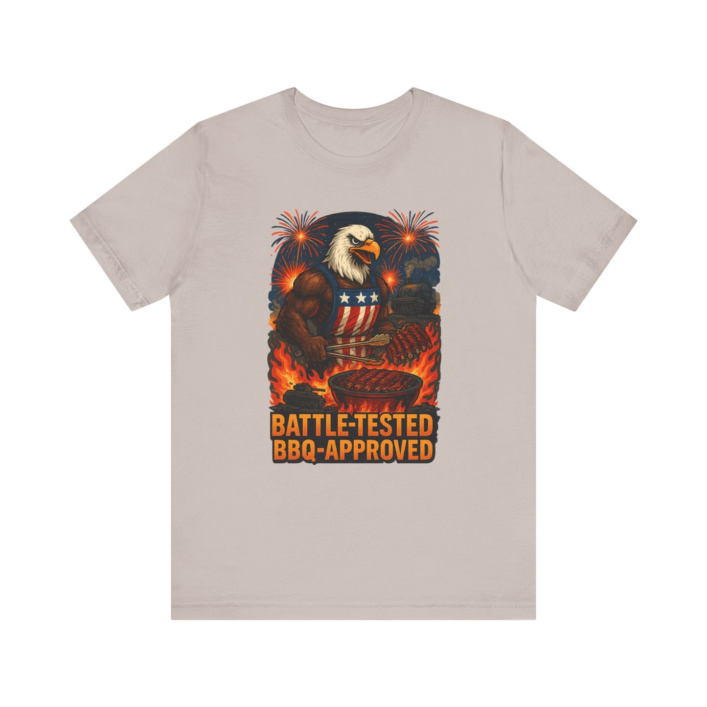 Patriotic BBQ Eagle Tee - Perfect for Independence Day, BBQs, and Casual Outings, Unisex Tee, Fireworks Shirt, Summer Apparel, Holiday Gift