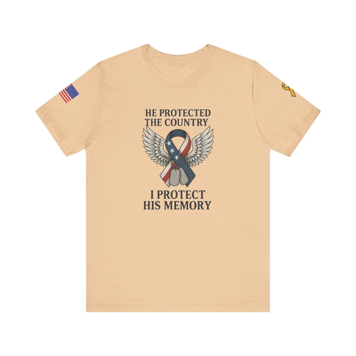 Memorial Tribute Tee: His Memory, Honor Their Legacy, Short Sleeve T-Shirt for Remembrance