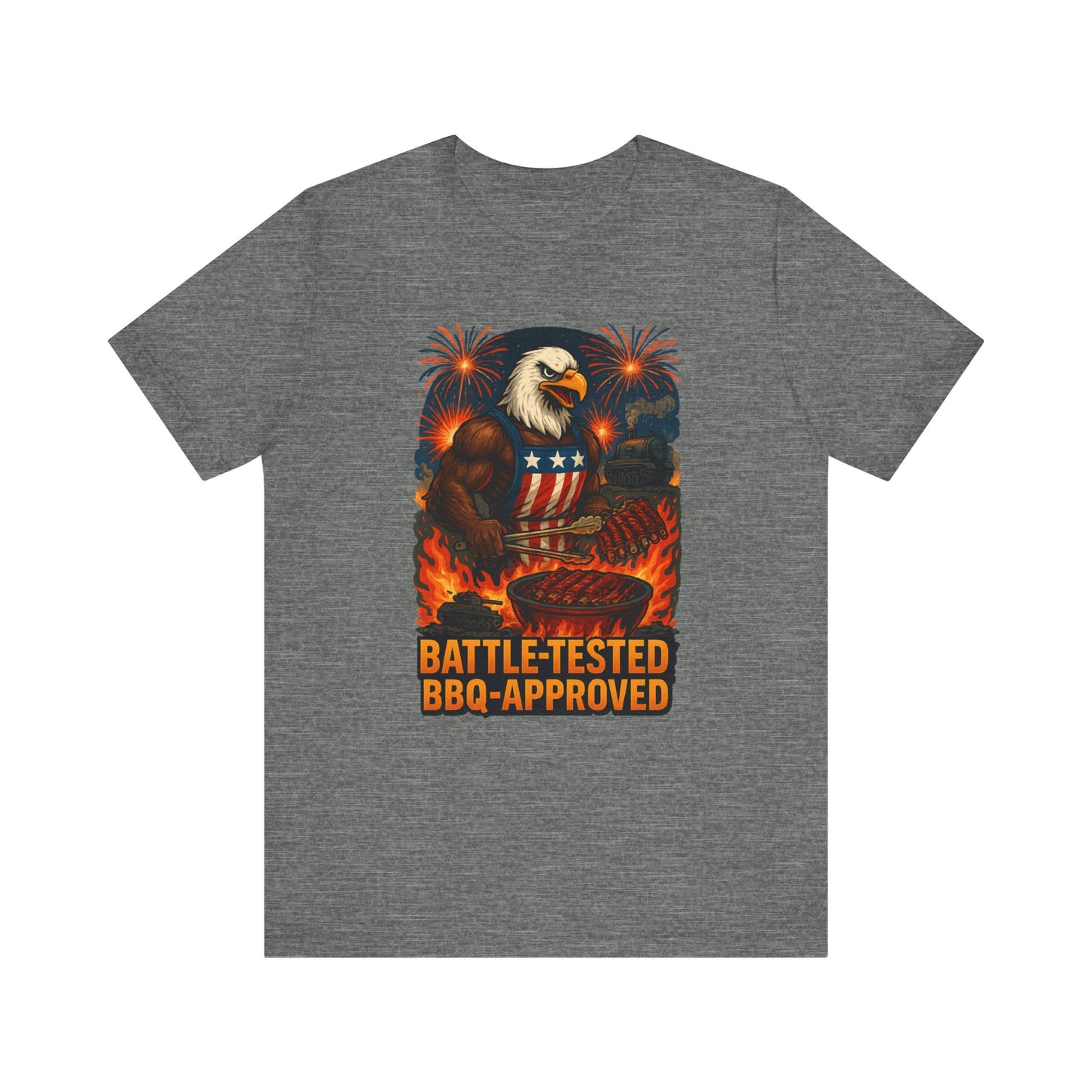 Patriotic BBQ Eagle Tee - Perfect for Independence Day, BBQs, and Casual Outings, Unisex Tee, Fireworks Shirt, Summer Apparel, Holiday Gift