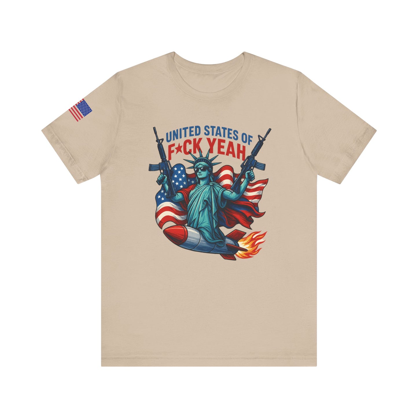 United State of F*CK YEA Patriotic Graphic T-Shirt, Freedom Tee, USA Shirt, 4th of July Top, Independence Day Wear, Statement Tee