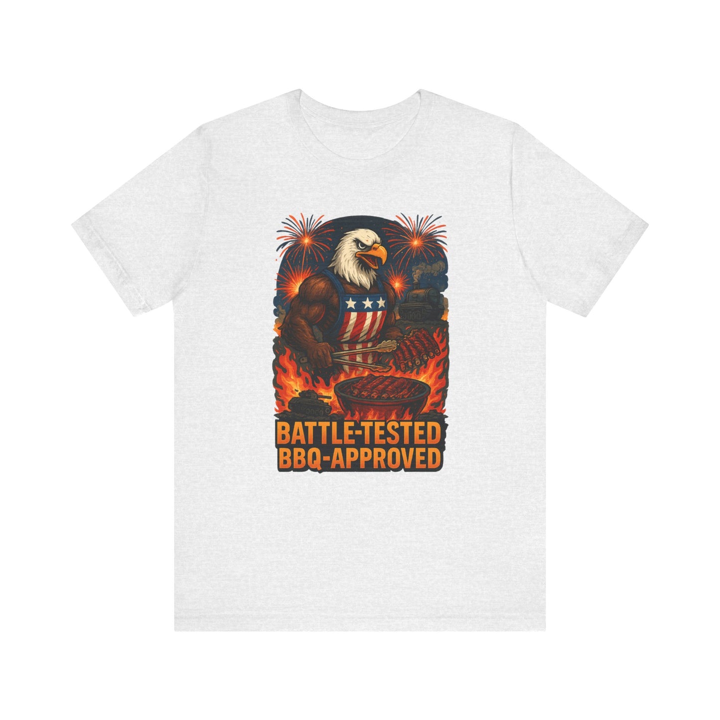 Patriotic BBQ Eagle Tee - Perfect for Independence Day, BBQs, and Casual Outings, Unisex Tee, Fireworks Shirt, Summer Apparel, Holiday Gift