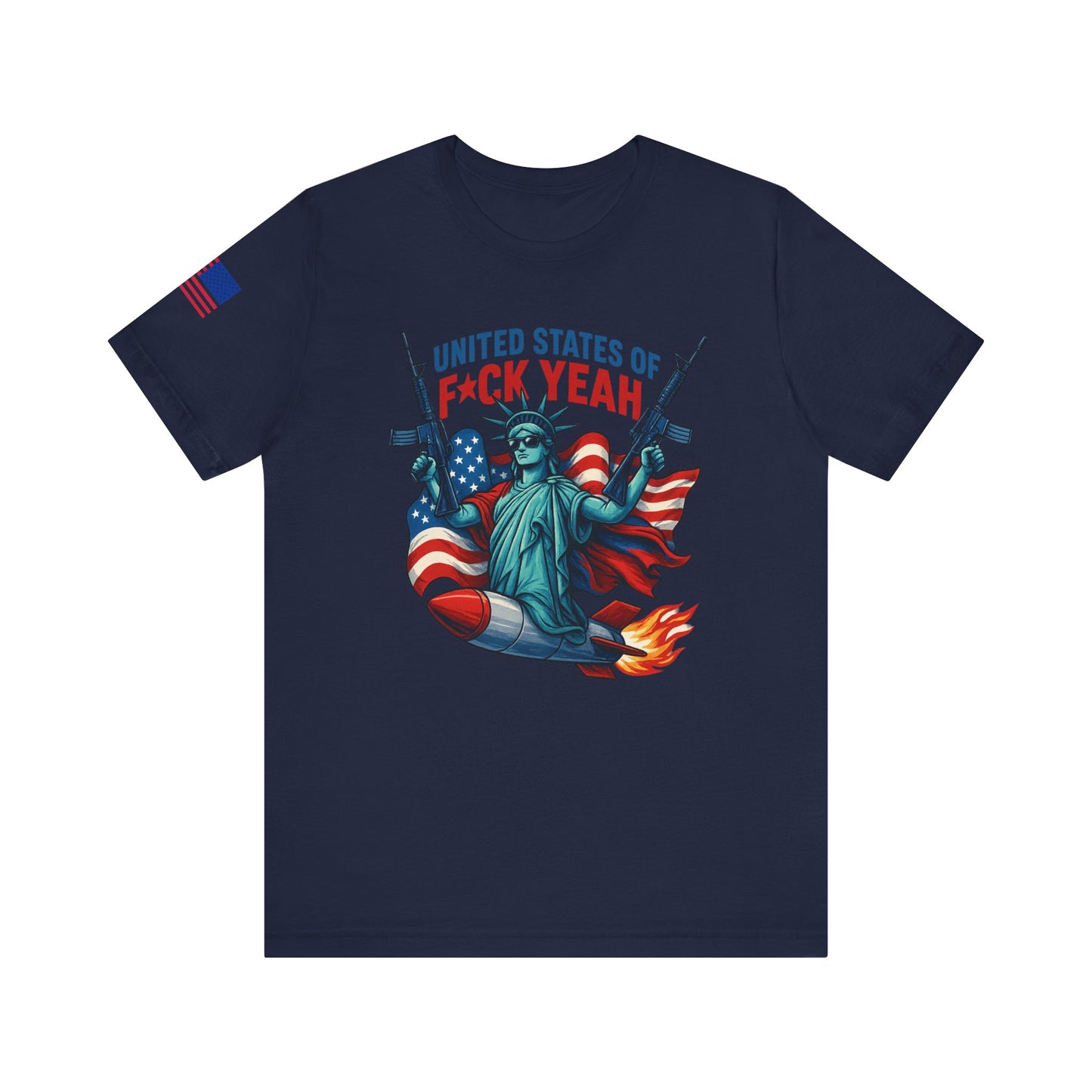 United State of F*CK YEA Patriotic Graphic T-Shirt, Freedom Tee, USA Shirt, 4th of July Top, Independence Day Wear, Statement Tee