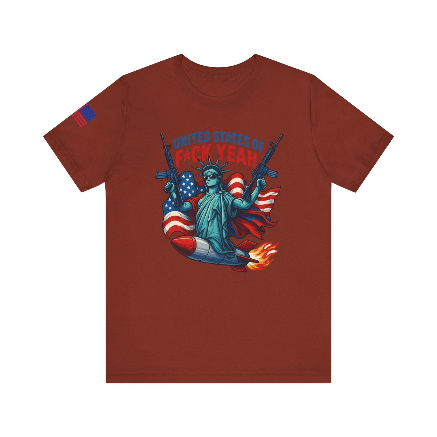 United State of F*CK YEA Patriotic Graphic T-Shirt, Freedom Tee, USA Shirt, 4th of July Top, Independence Day Wear, Statement Tee