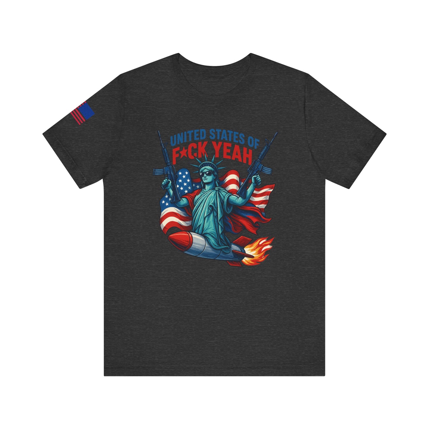 United State of F*CK YEA Patriotic Graphic T-Shirt, Freedom Tee, USA Shirt, 4th of July Top, Independence Day Wear, Statement Tee