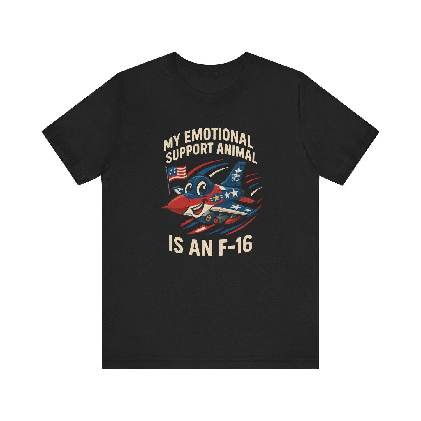 My Emotional Support Animal F-16 Tee, Funny T-Shirt, Aviation Gift, Pilot Humor, Military Apparel, Casual Wear