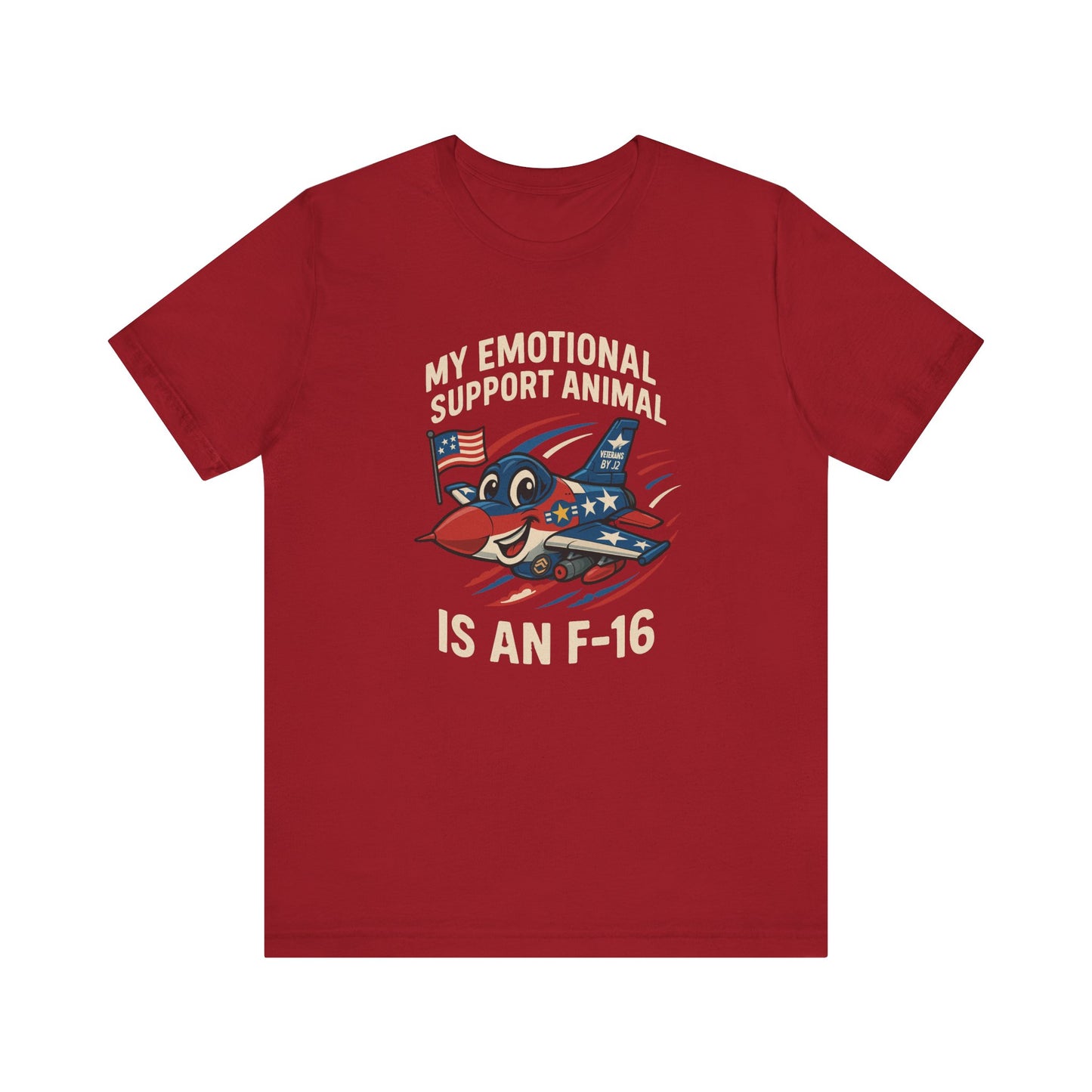My Emotional Support Animal F-16 Tee, Funny T-Shirt, Aviation Gift, Pilot Humor, Military Apparel, Casual Wear