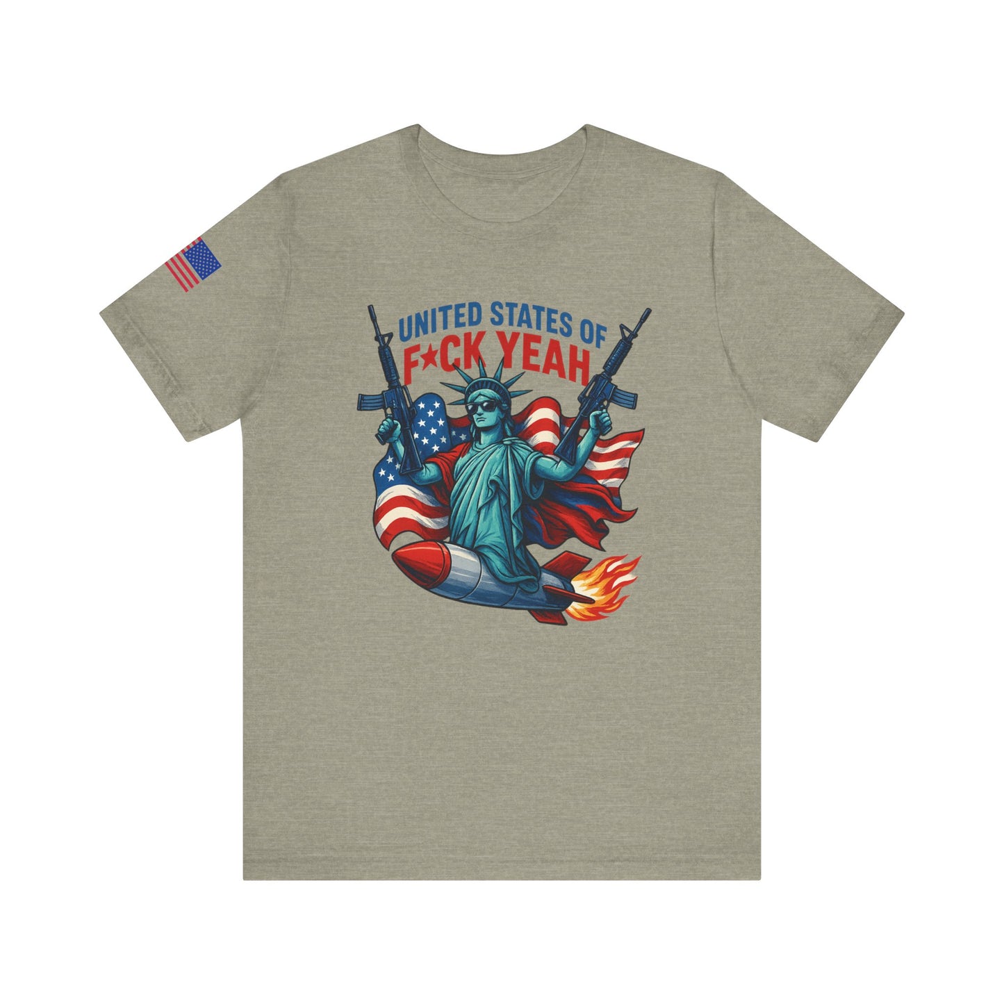 United State of F*CK YEA Patriotic Graphic T-Shirt, Freedom Tee, USA Shirt, 4th of July Top, Independence Day Wear, Statement Tee