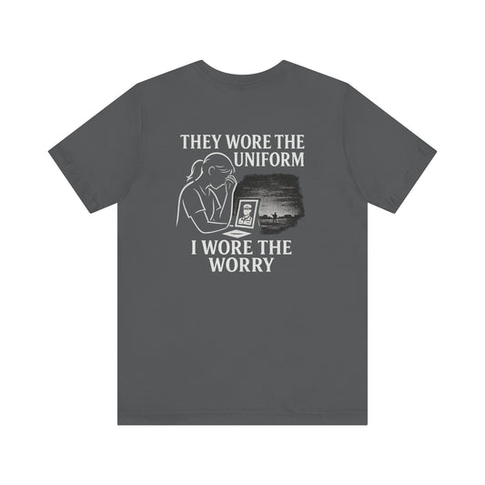Supportive Unisex Tee for Heroes | Military Spouse Awareness, Engaging Tribute Shirt, Comfy Everyday Wear, Thoughtful Gift