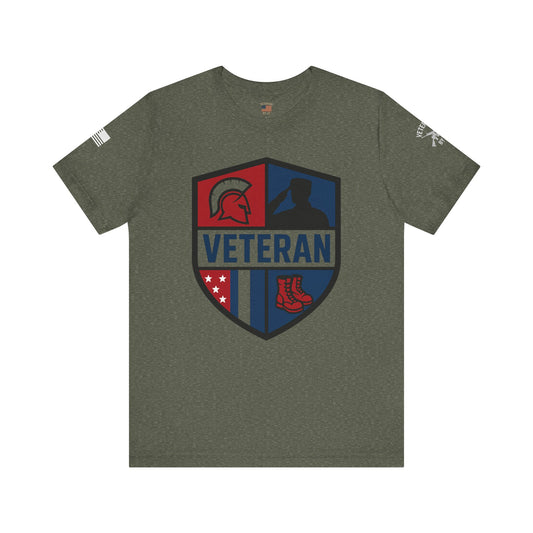 Patriotic Veteran T-Shirt | Unisex Jersey Tee for Veterans, Memorial Day, Independence Day, Gifts for Heroes, Everyday Casual Wear
